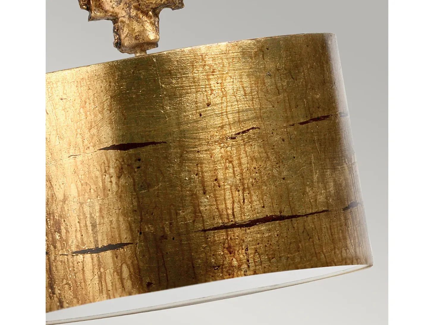 Elstead Fragment 1 ljus rund stor takhänge åldrad guld, E27