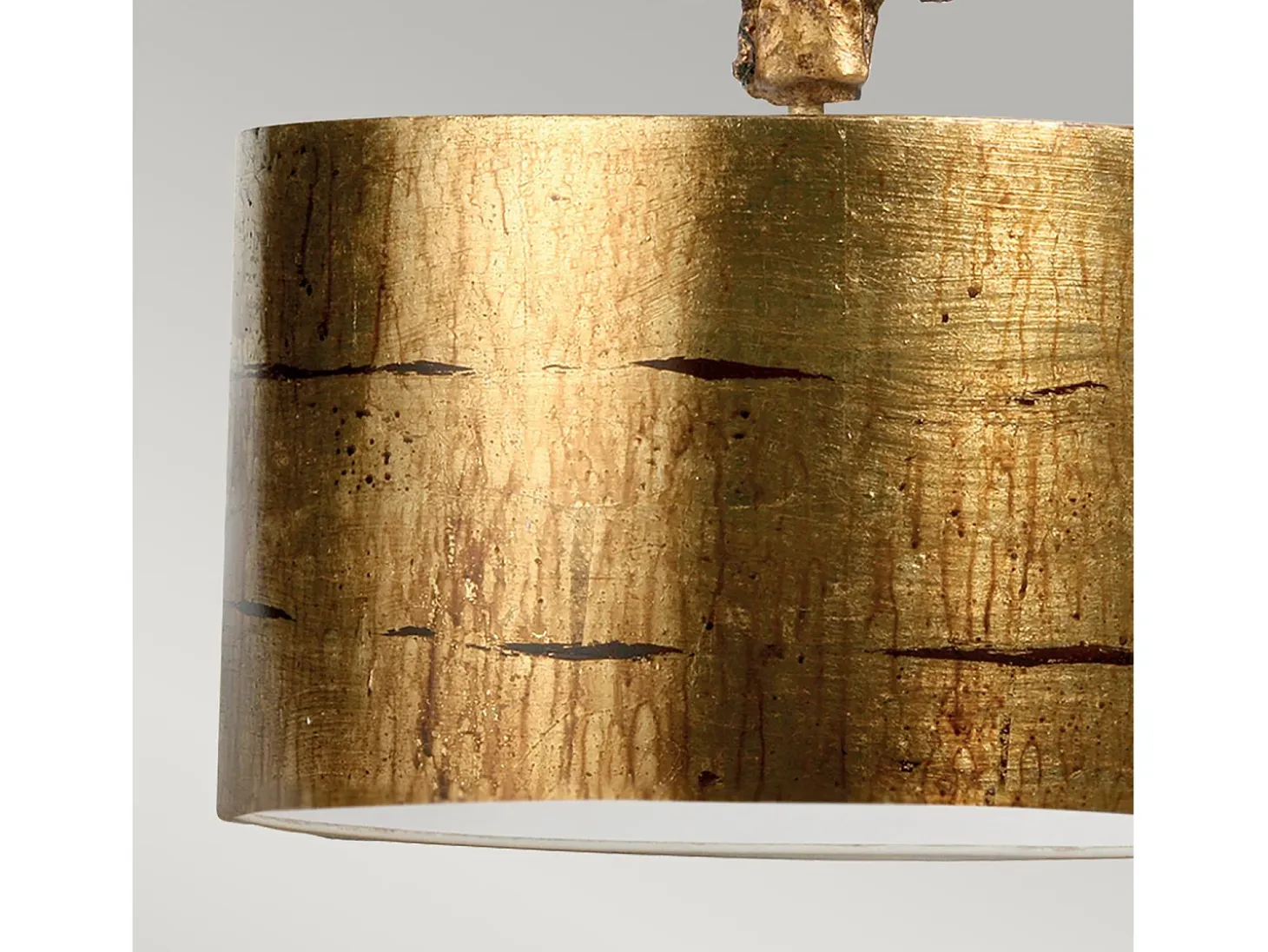 Elstead Fragment 1 ljus rund stor takhänge åldrad guld, E27