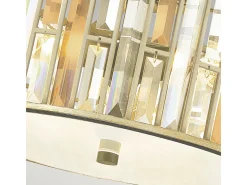 Elstead Gemma 3 ljus infälld taklampa Silver Leaf, E27