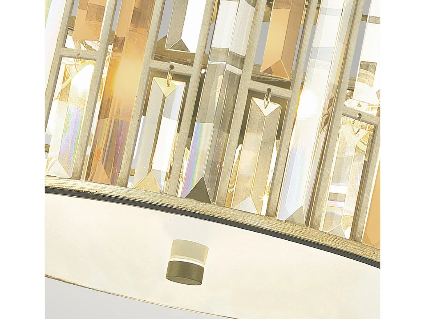 Elstead Gemma 3 ljus infälld taklampa Silver Leaf, E27