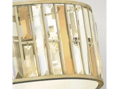 Elstead Gemma 3 ljus infälld taklampa Silver Leaf, E27