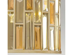 Elstead Gemma 2 ljus inomhus vägglampa Silver Leaf, E14