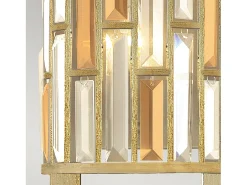 Elstead Gemma 2 ljus inomhus vägglampa Silver Leaf, E14