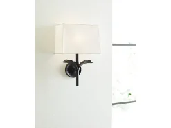 Elstead Georgia 1 ljus vägglampa, åldrat järn, E27