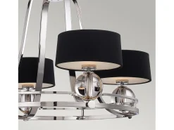 Elstead Gotham Multi Arm Chandelier 4 Light Imperial Silver Finish, G9