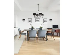 Elstead Gotham Multi Arm Chandelier 4 Light Imperial Silver Finish, G9