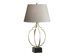 Elstead Grandeur 1 ljus Bordslampa Svart, Ebonized Silver Leaf, E27
