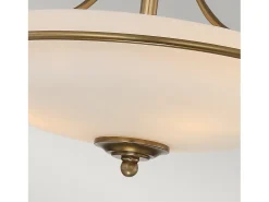 Elstead Griffin 3 Light Semi-Flush Light - Weathered Brass, E27