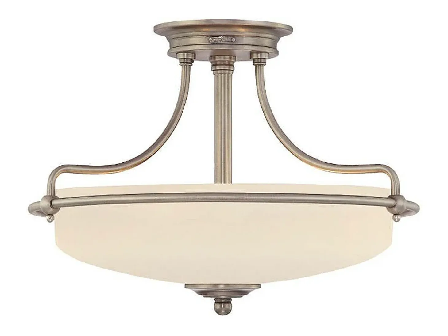 Elstead Griffin 3 Ljus Semi Flush Ceiling Light Antik Nickel, E27