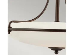 Elstead Griffin 4 Ljus Semi Flush Ceiling Light Palladian Brons, E27