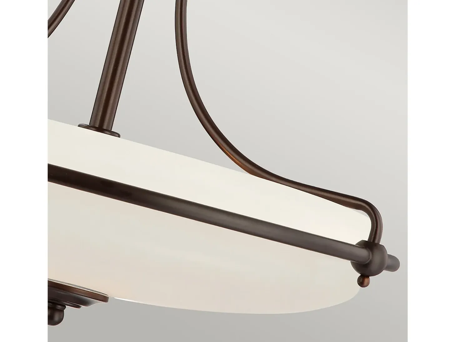 Elstead Griffin 4 Ljus Semi Flush Ceiling Light Palladian Brons, E27