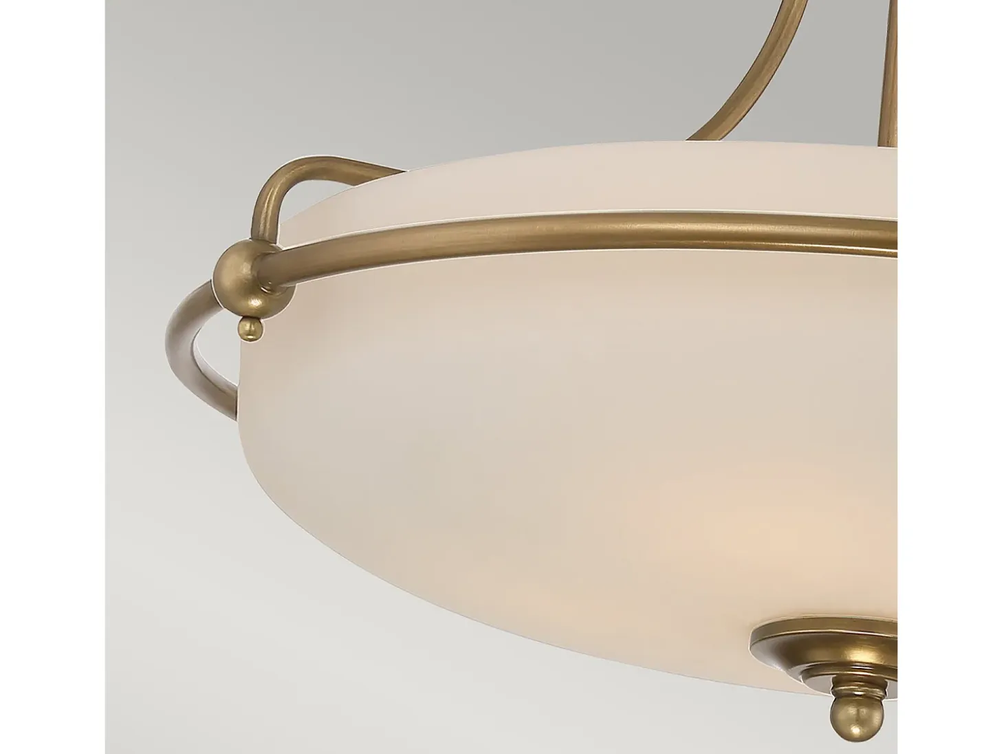 Elstead Griffin 4 Ljus Semi Flush Ceiling Lätt Weathered Brass, E27
