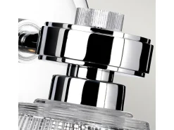 Elstead Gunnislake 1 ljus vägglampa polerad kromglasskärm IP44, G9