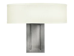 Elstead Hampton 2 ljus inomhus vägglampa antik nickel, E14