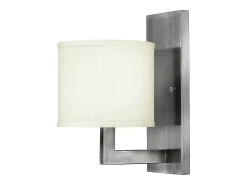 Elstead Hampton 1 ljus inomhusvägglampa antik nickel, E27