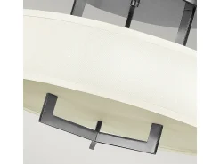 Elstead Hampton 3 Ljus Semi Flush Ceiling Light Antik Nickel, E27