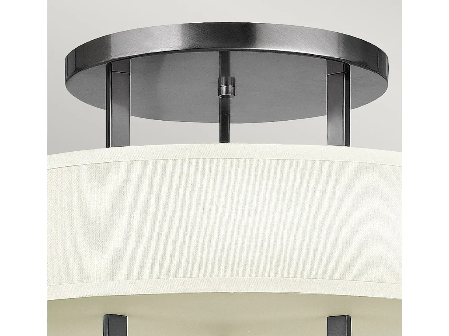 Elstead Hampton 3 Ljus Semi Flush Ceiling Light Antik Nickel, E27