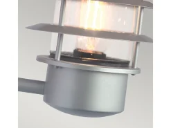 Elstead Helsingor 1 ljus utomhuslykta ljus silver med PIR rörelsesensor IP44, E27