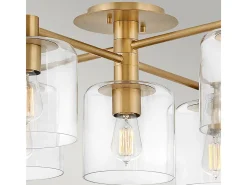 Elstead Hinkley Axel Multi Arm Semi Flush Taklampa Heritage Mässing