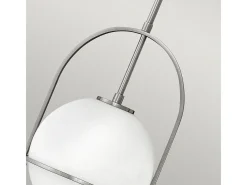Elstead Hinkley Somerset Globe Pendel Taklampa Borstad Nickel