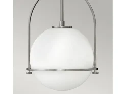 Elstead Hinkley Somerset Globe Pendel Taklampa Borstad Nickel