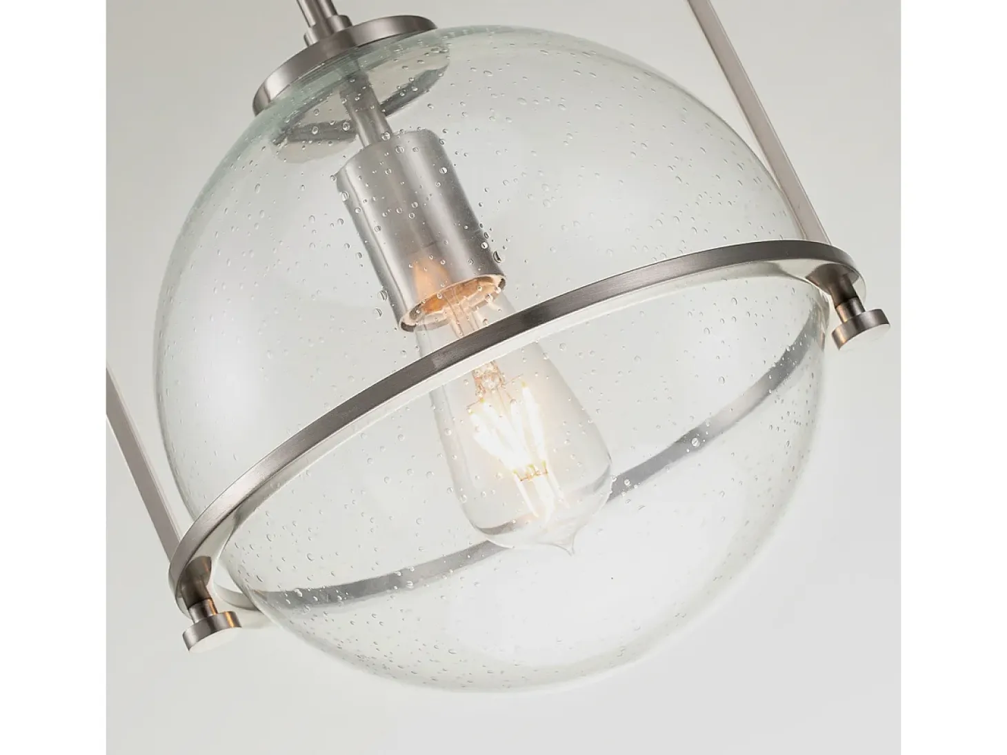 Elstead Hinkley Somerset Globe Pendel Taklampa Borstad Nickel