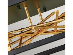 Elstead Hinkley Styx Integrerad LED Semi Flush Light Black & Golded Gold, 3000K