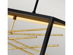 Elstead Hinkley Styx Integrerad LED Bar Pendel Taklampa Svart & Guldguld, 3000K