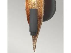 Elstead Hinkley Willow Vägglampa kolsvart med Deluxe guld