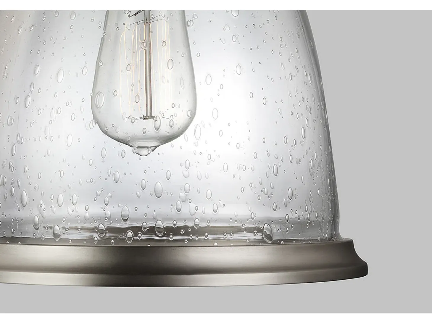 Elstead Hobson 1 Light Medium Dome Takhänge Satin Nickel, E27