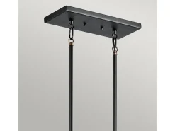 Elstead Imahn 5 Light Ceiling Chandelier Pendel Bar Light Black, Natural Brass, E27