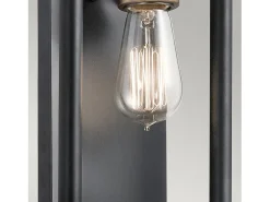 Elstead Imahn 1 ljus inomhusvägglampa svart, naturmässing, E27