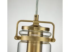Elstead Kichler Brinley Dome Pendel Taklampa Borstad Mässing