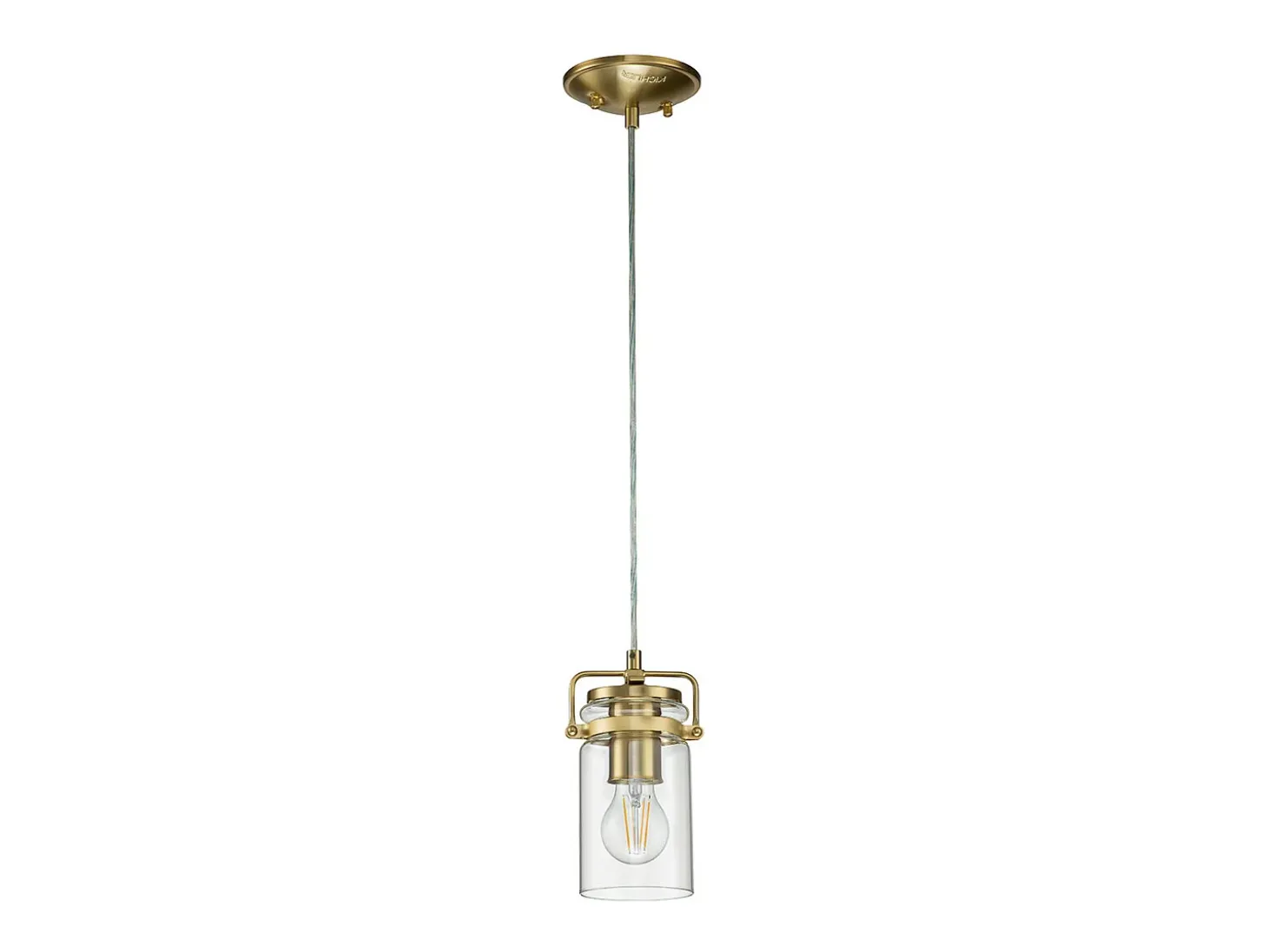 Elstead Kichler Brinley Dome Pendel Taklampa Borstad Mässing