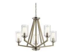 Elstead Kichler Deryn Multi Arm Pendel Takljus Distressed Antique Grey