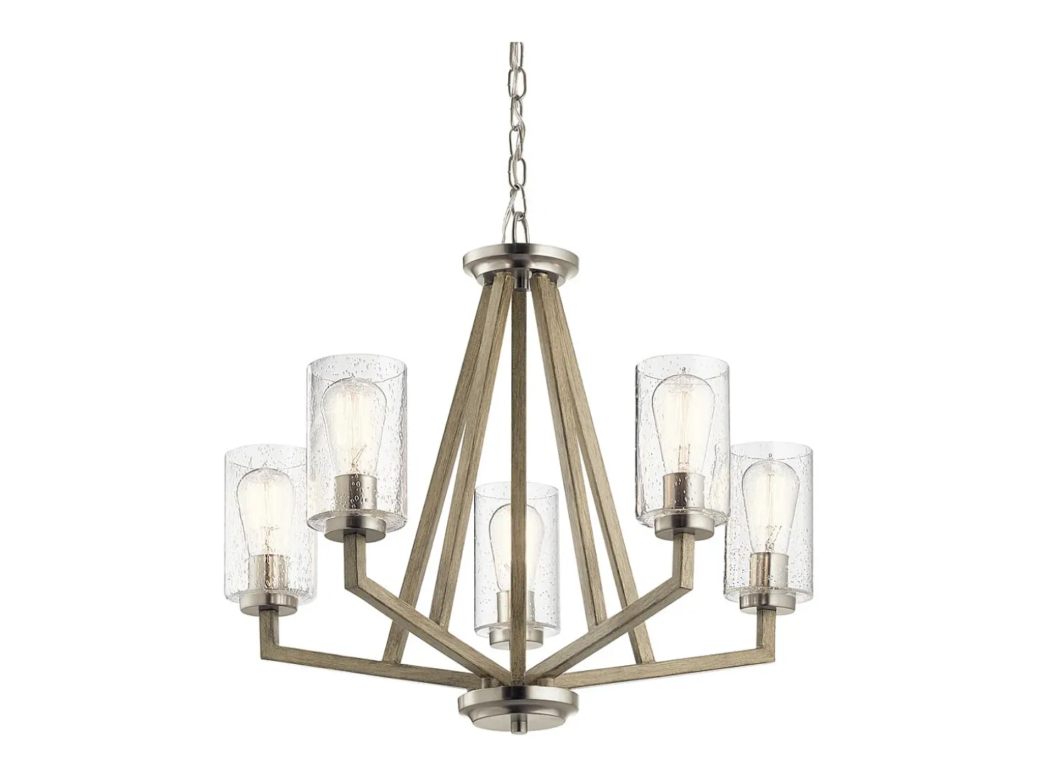 Elstead Kichler Deryn Multi Arm Pendel Takljus Distressed Antique Grey