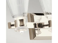 Elstead Kichler Kayva Integrerad LED-vägglampa polerad nickel, 3000K, IP44