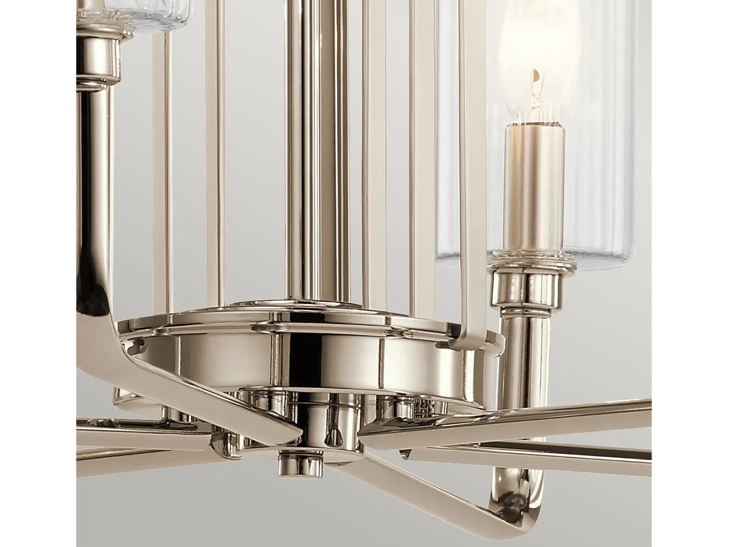 Elstead Kichler Kimrose Multi Arm Pendel Taklampa Polerad Nickel