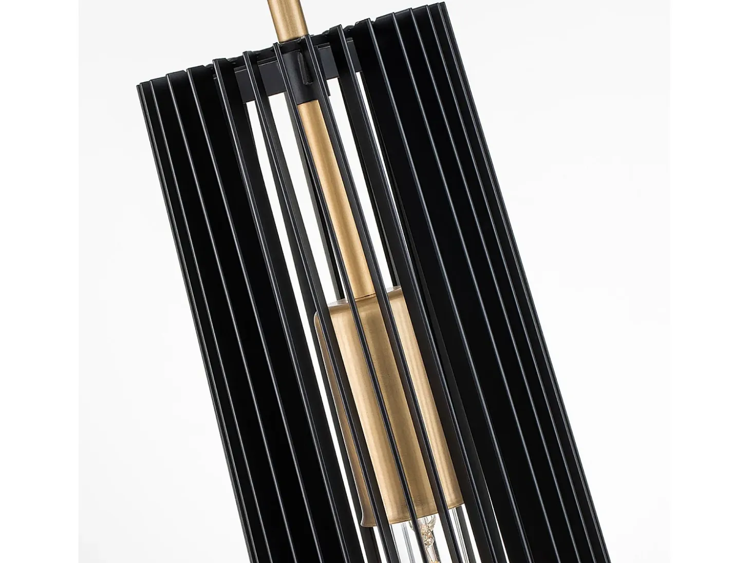 Elstead Kichler Linara Slim taklampa svart & naturlig mässing