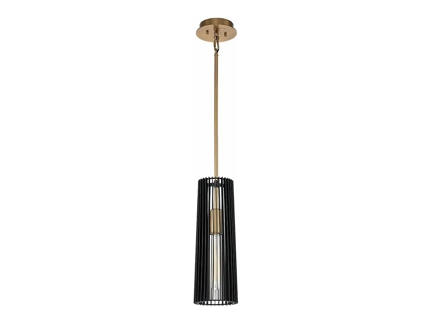 Elstead Kichler Linara Slim taklampa svart & naturlig mässing