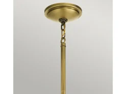 Elstead Kichler Tollis Globe Pendel Taklampa Natur Mässing & Vit