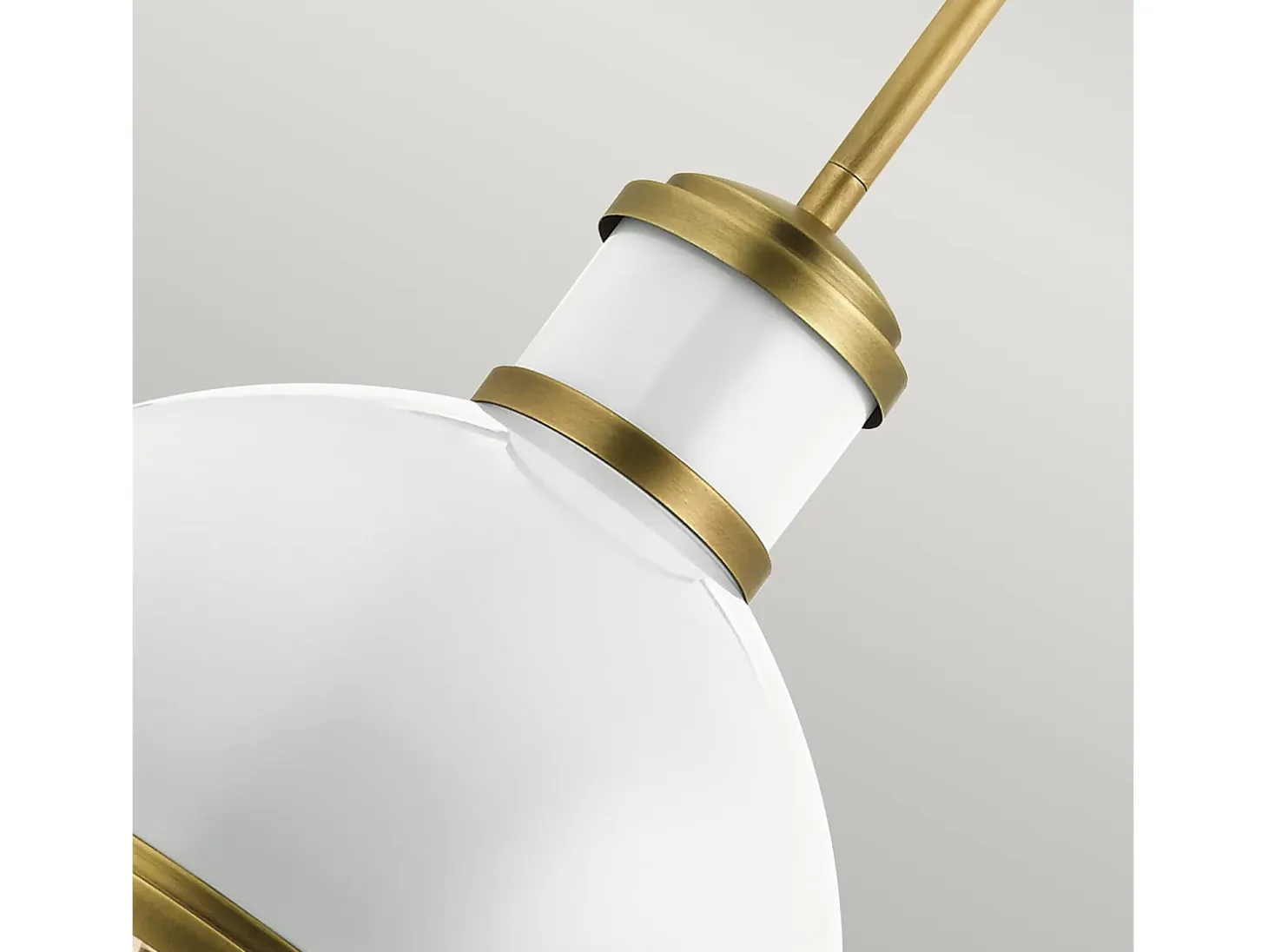 Elstead Kichler Tollis Globe Pendel Taklampa Natur Mässing & Vit