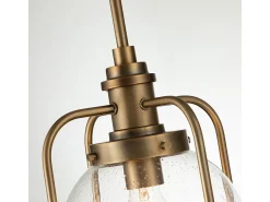 Elstead Kichler Triocent Globe Pendel Taklampa Natur Mässing, IP44