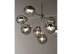 Elstead Kula 9 ljus ljuskrona, polerat nickel, E14
