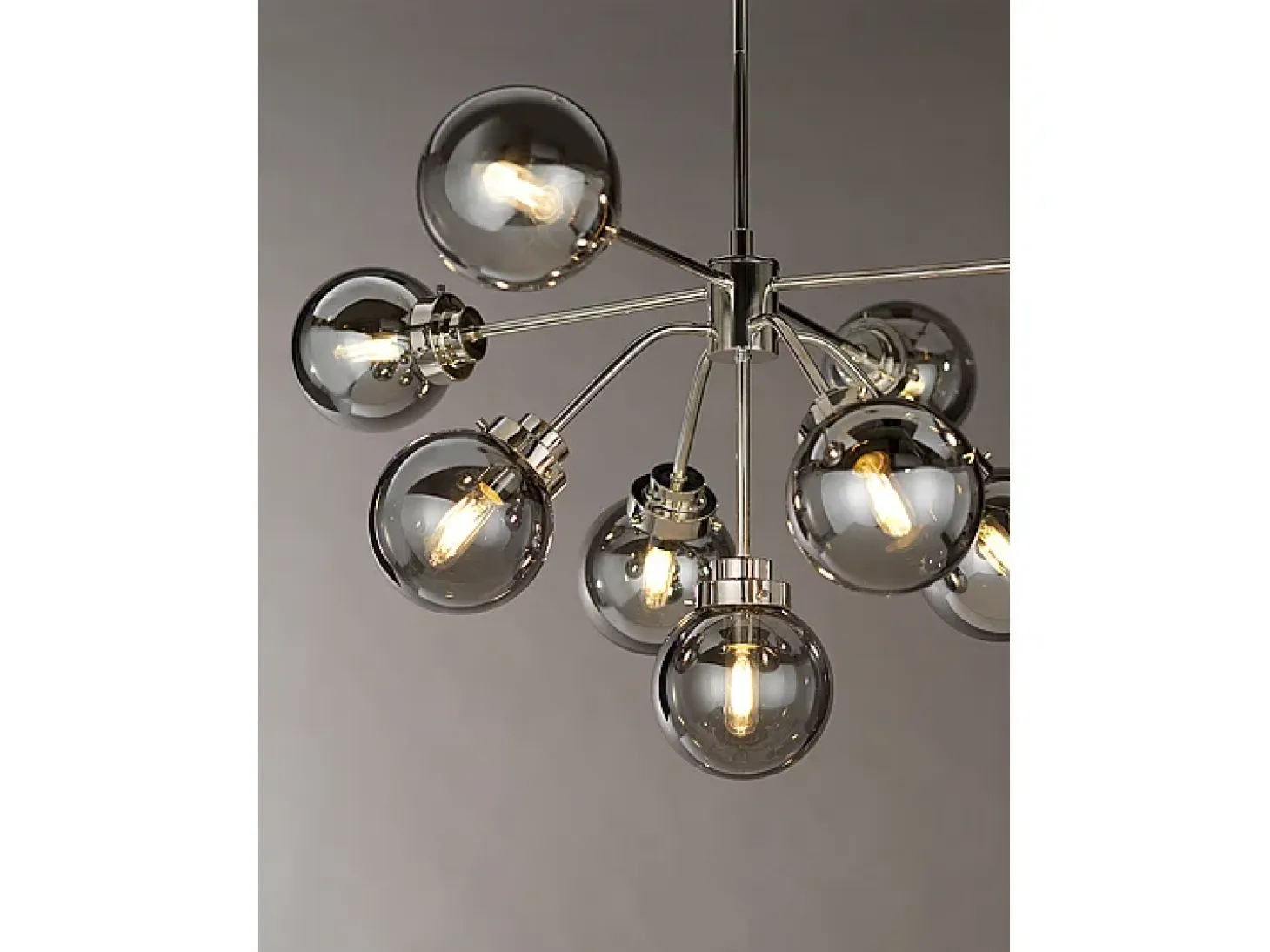 Elstead Kula 9 ljus ljuskrona, polerat nickel, E14