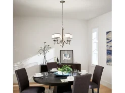 Elstead Lacey 5 ljus ljuskrona, antikt tenn, E14