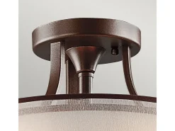 Elstead Lacey 3 Ljus Small Semi Flush Mount Taklampa Mission Bronze, E27
