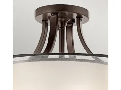 Elstead Lacey 4 Lätt semi-flush montering, Mission Bronze, E27