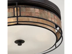 Elstead Laguna 3 ljus stor infälld taklampa renässanskoppar, E27