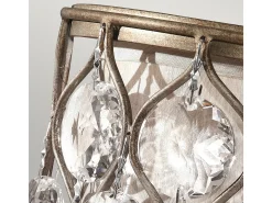 Elstead Lucia 1 ljus inomhusvägglampa polerat silver, E14